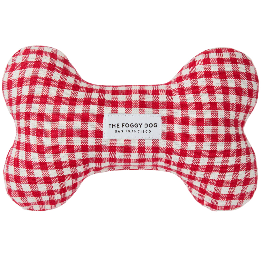 Foggy Dog Cotton Canvas Bone Squeak Toys
