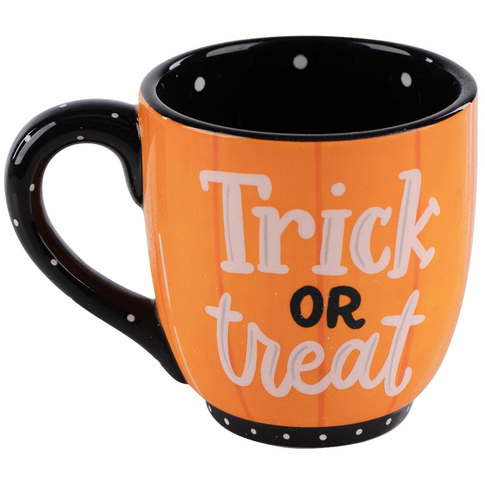 Glory Haus Ceramic "Trick or Treat" Jack-o-Lantern Mug - 16 oz.