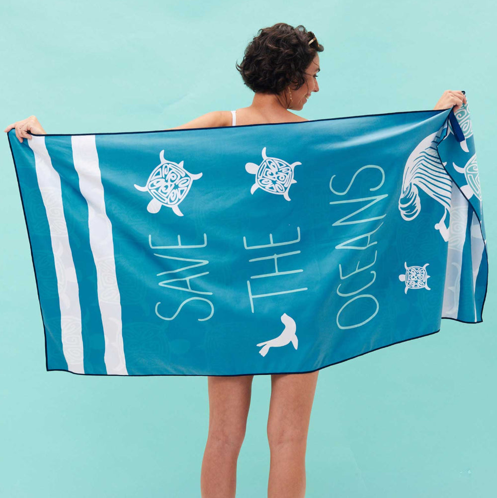 RockFlowerPaper Rock Flower Paper Reversible Eco Beach Towels - 30" x 70"