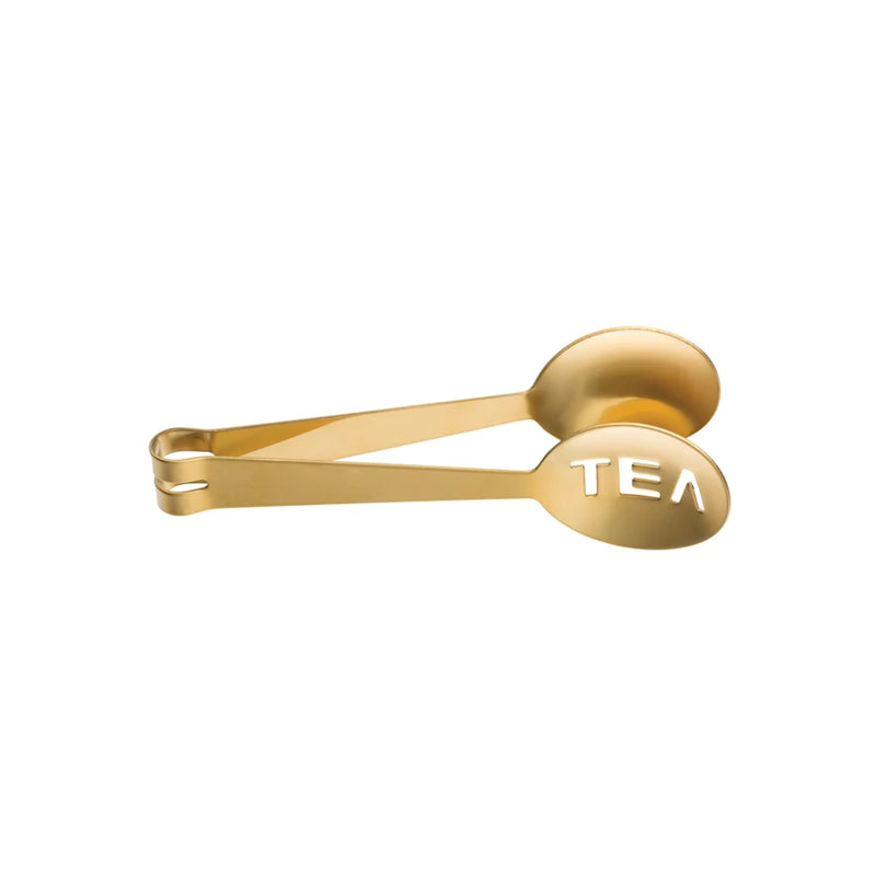 Gold Electroplated Stainless Steel "TEA" Tongs