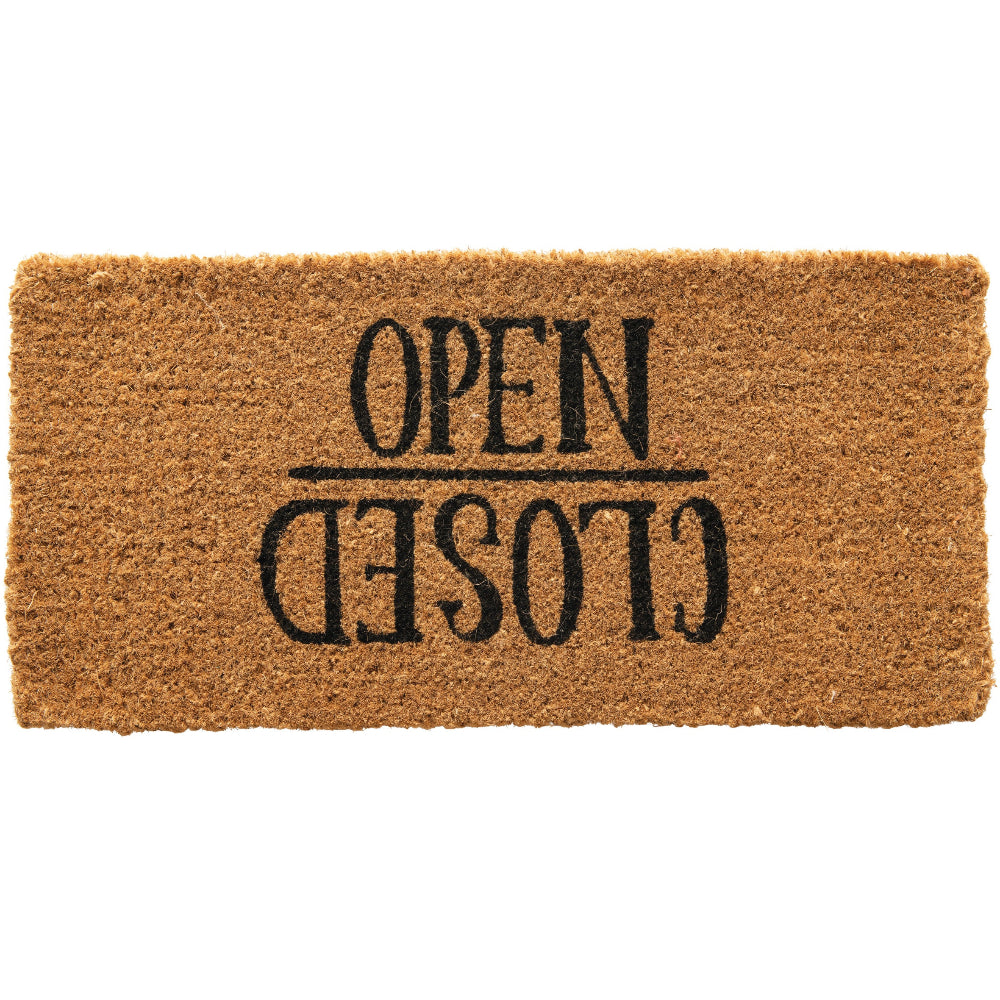 "Open / Closed" Reversible Coir Mat - 16" x 32"