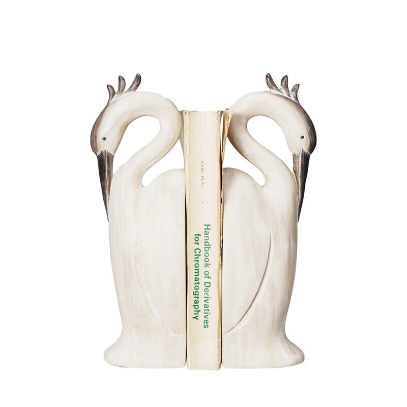 Heron Shaped Resin Bookends