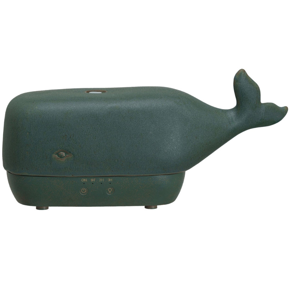 Viridian Whale Stoneware Essential Oil Heater & Diffuser - 10.5"