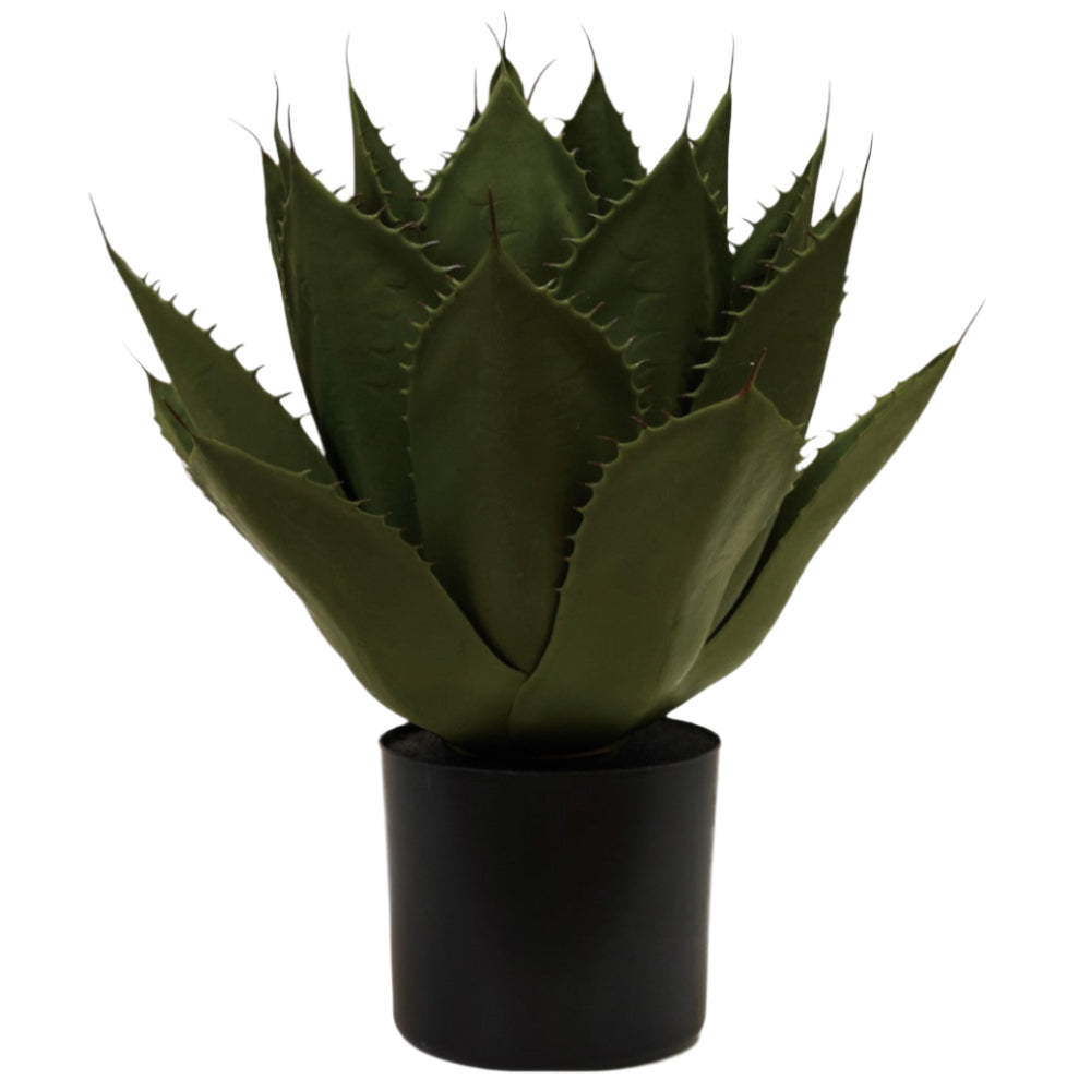 artificial agave potted plant Faux Agave Plant w/ Plastic Pot
