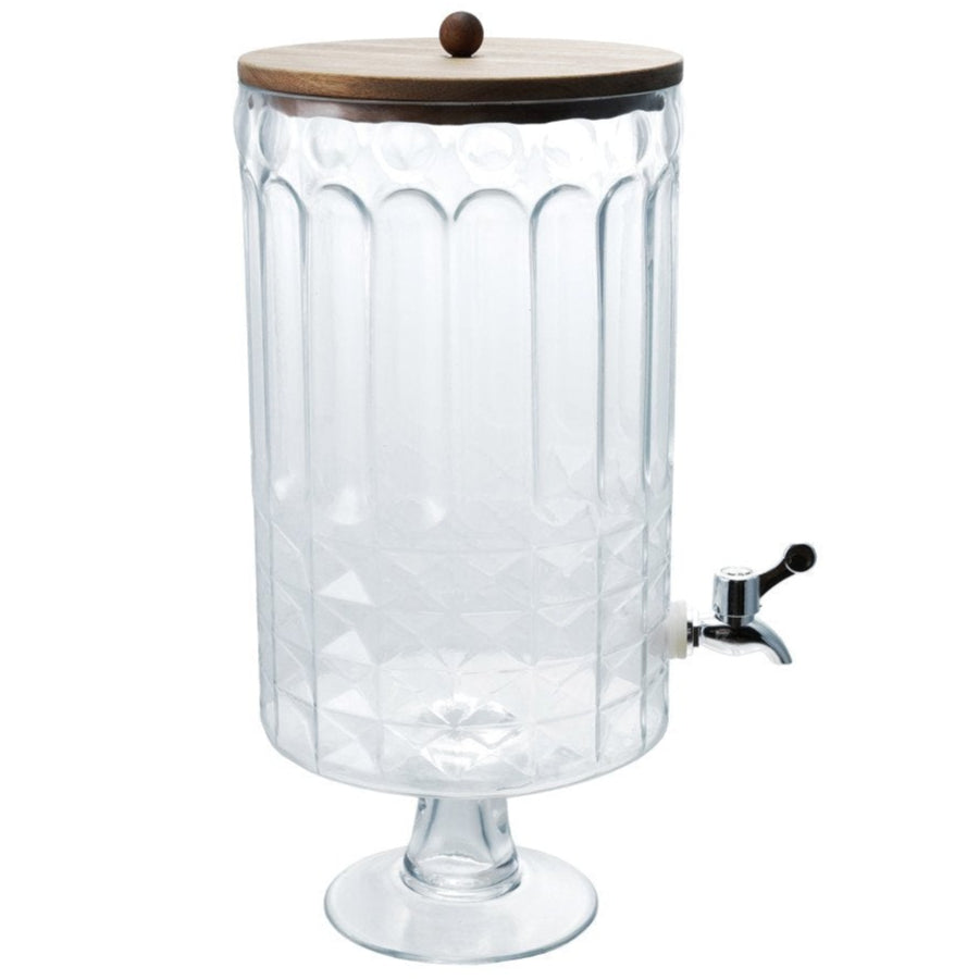 Creative Co-Op Cut Glass Beverage Dispenser - 8 qt.
