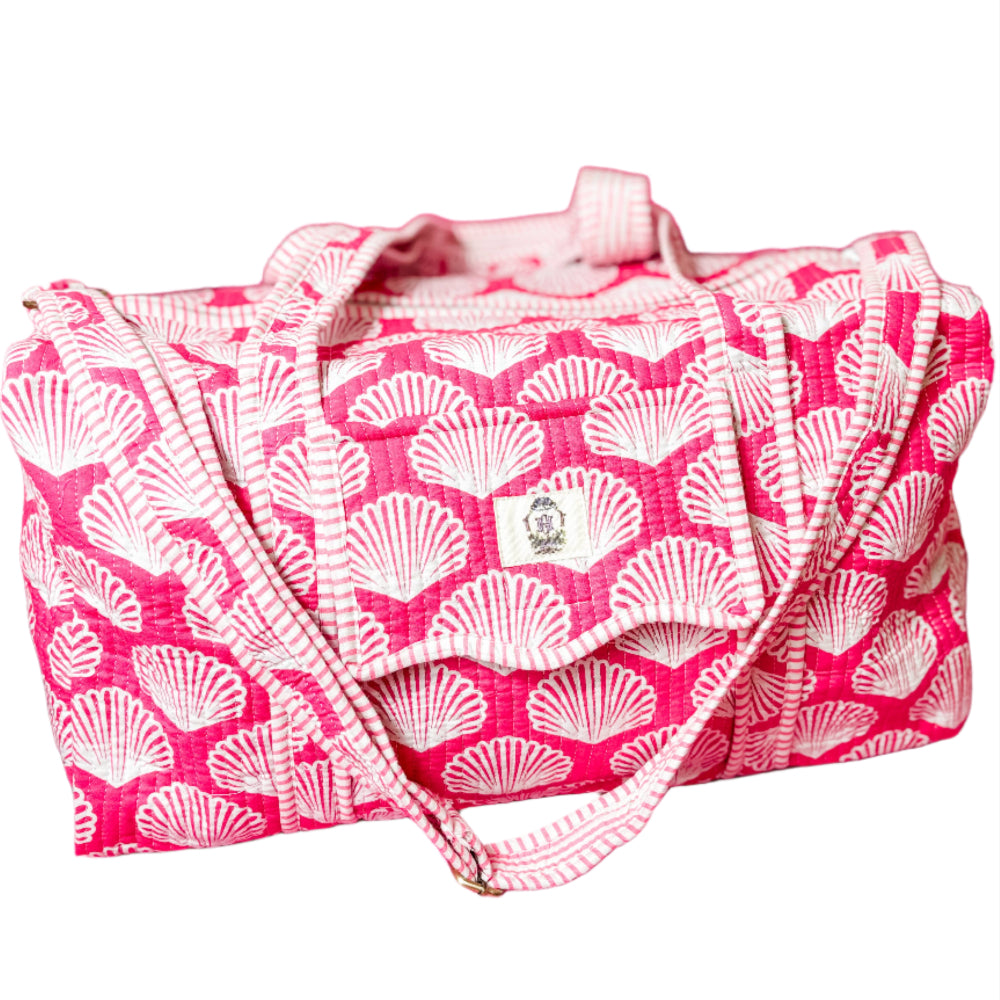 Heart of Grace Quilted Cotton Duffel Bags - 10" x 10" x 19"