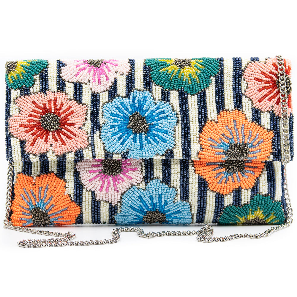 Tiana Designs Handmade Beaded Clutch Bag - 6.5" x 10.3"