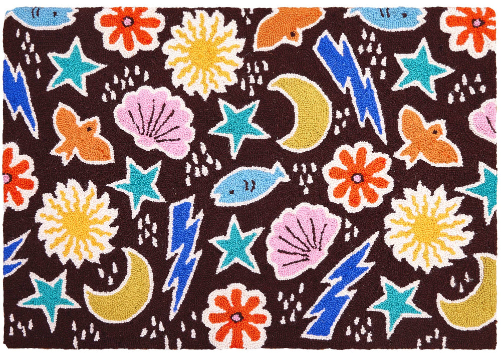 Peking Handicraft Hook-and-Loop Wool Rugs - 2' x 3'