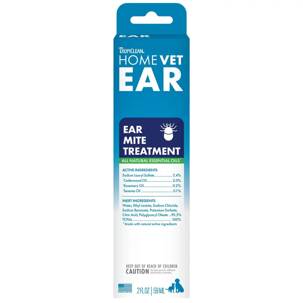 TropiClean HomeVet Ear Mite Treatment - 2 oz.