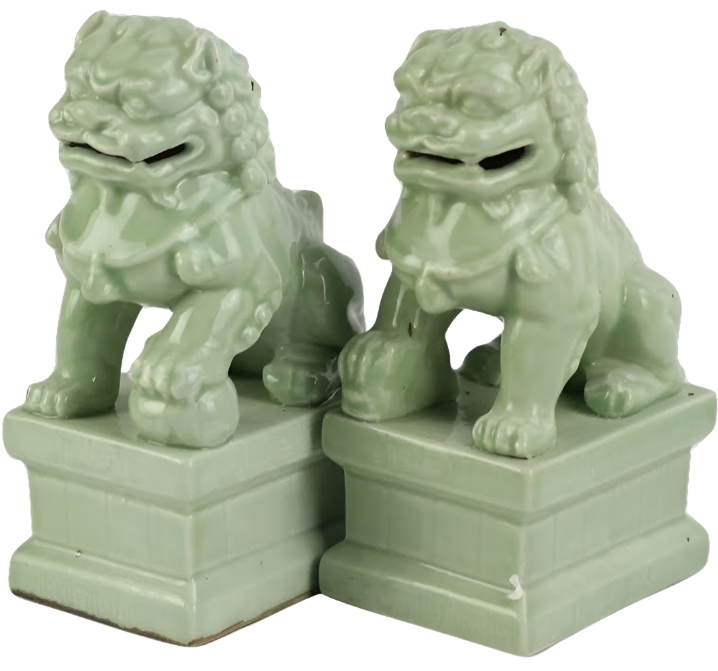 Mini Porcelain Asian Foo Dog Figurine