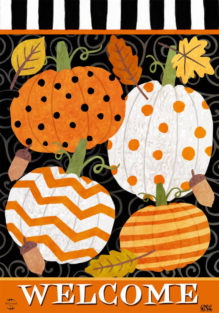 Briarwood "Welcome" Pumpkins Garden Flag - 12.5" x 18"