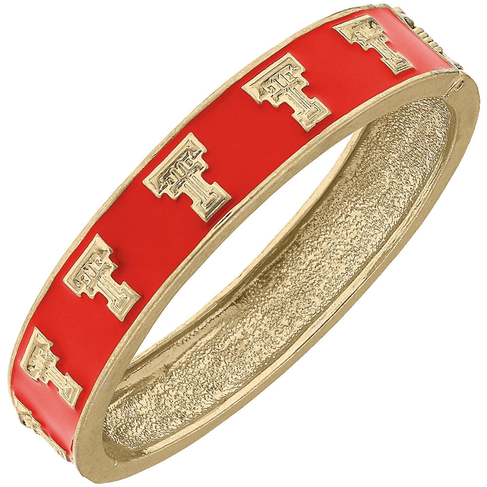 Canvas Style Texas Tech Raiders Embossed Resin Bangle (Red)