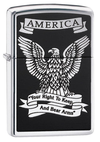 Black and White Americana Zippo Lighter