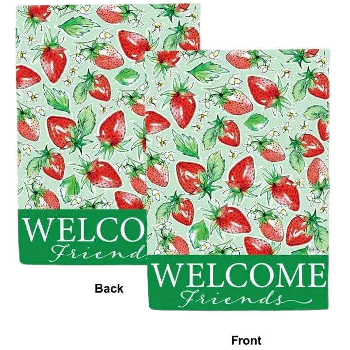 Amanda Klein Double-Sided Polyester "Welcome" Garden Flags - 12" x 18"