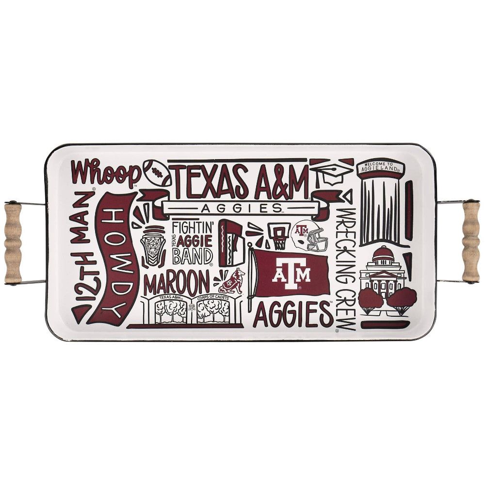 Glory Haus Texas Collegiate Enamel Trays - 16" x 20"