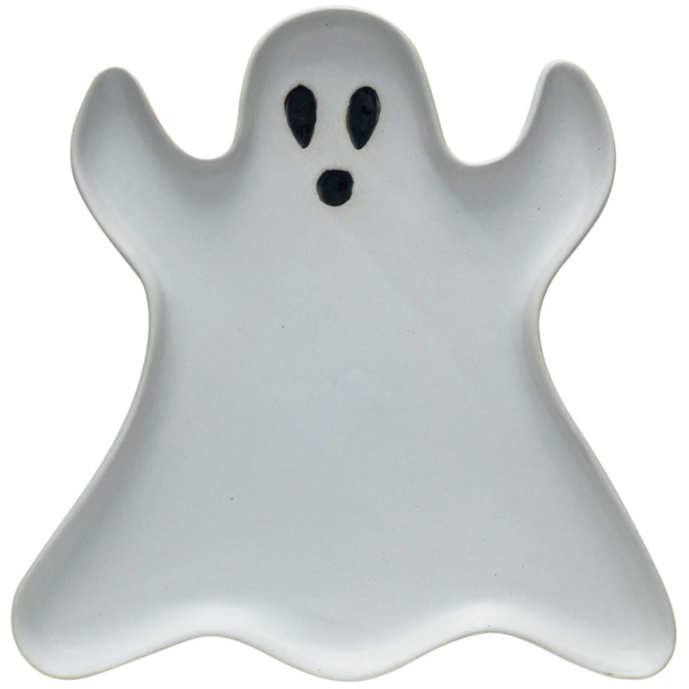 Ghost-Shaped Matte Stoneware Dish - 8.25" x 8.25"