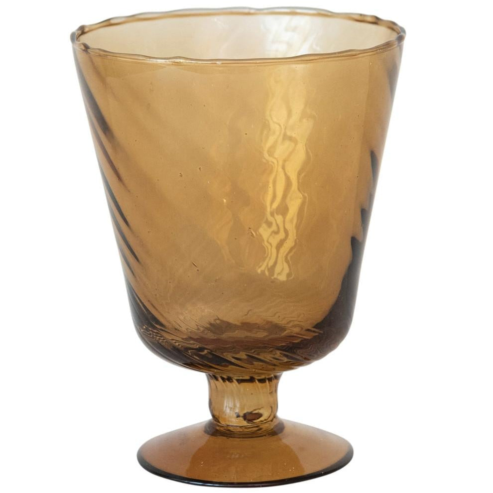 Recycled Brown Glass Votive Vase - 7.5"