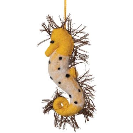 Wool Felt Seahorse Ornament