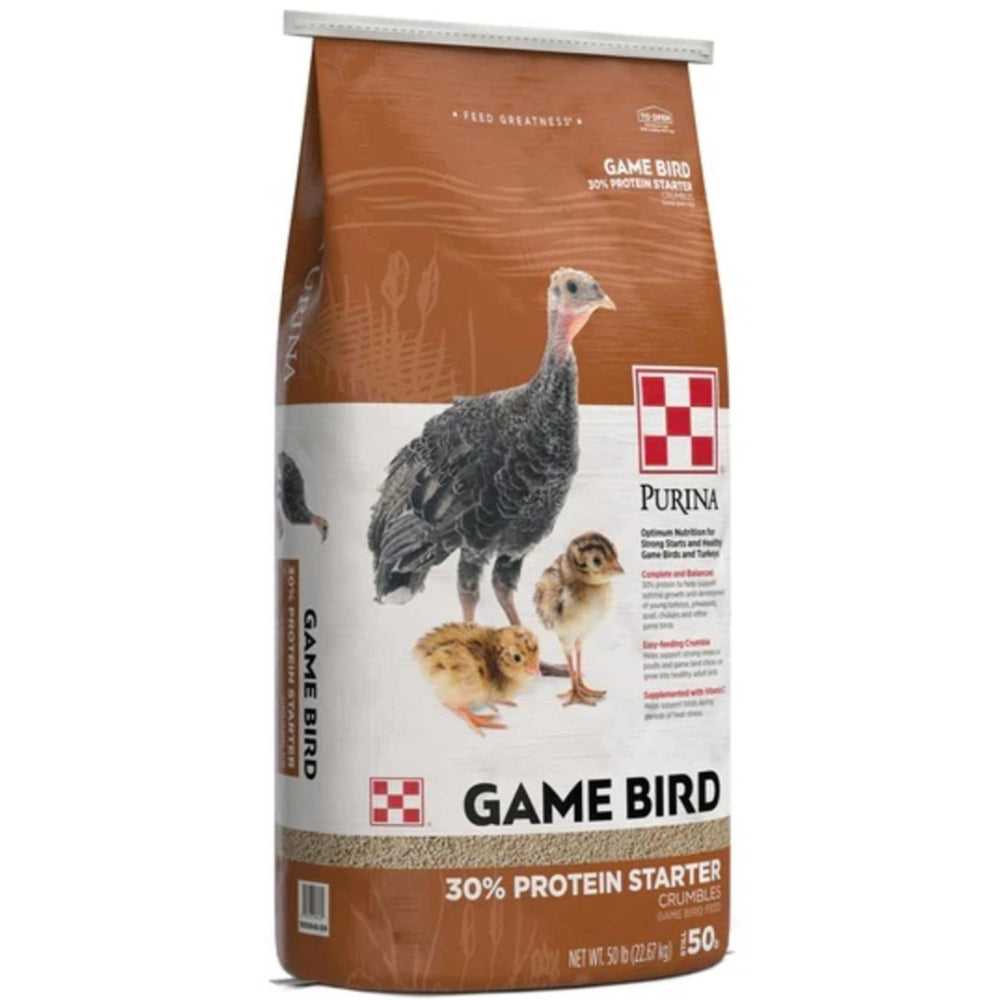 Purina Game Bird 30% Starter Feed Crumbles - 50 lb.