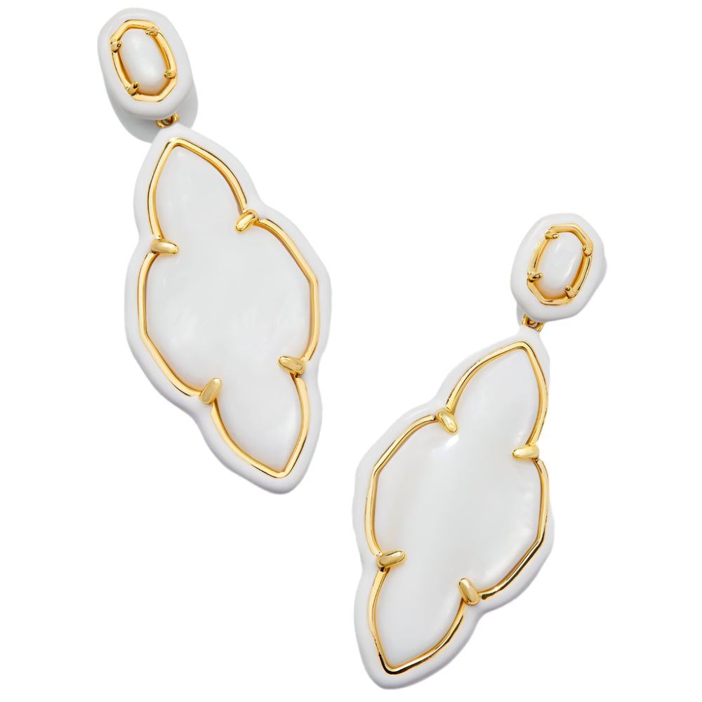 Kendra Scott Abbie Gold Enameled Earrings