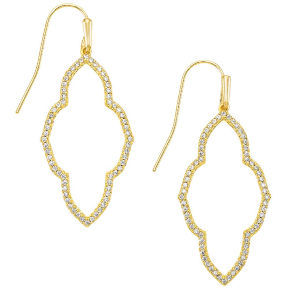 Kendra Scott Abbie Open Frame Rhinestone Earrings (Small)