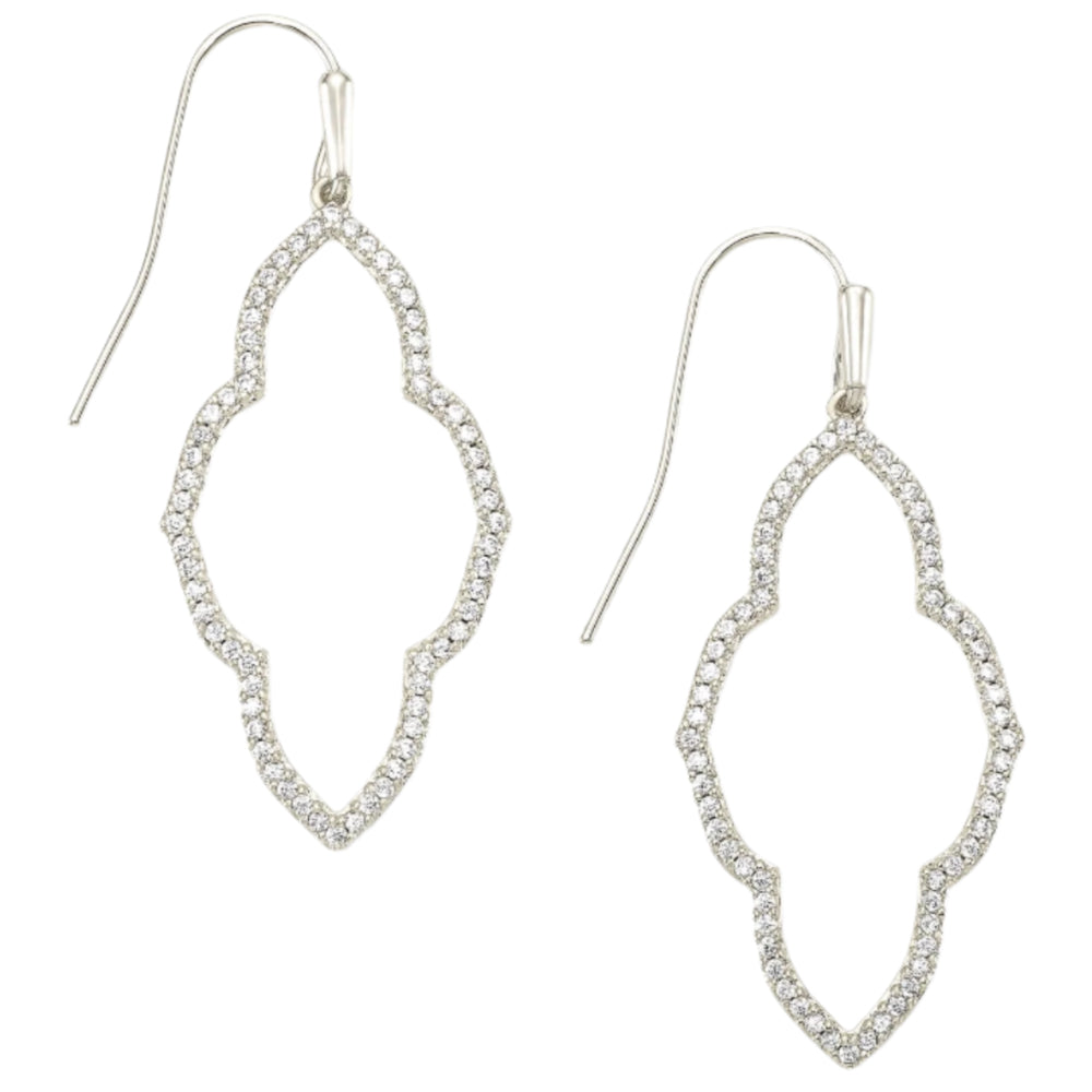 Kendra Scott Abbie Open Frame Rhinestone Earrings (Small)