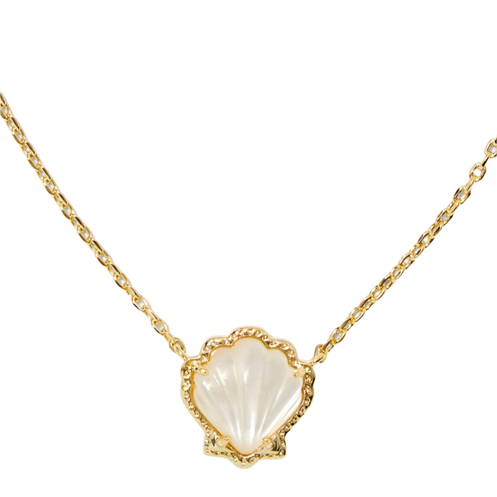 Kendra Scott Brynne Gold Shell Pendant Necklace