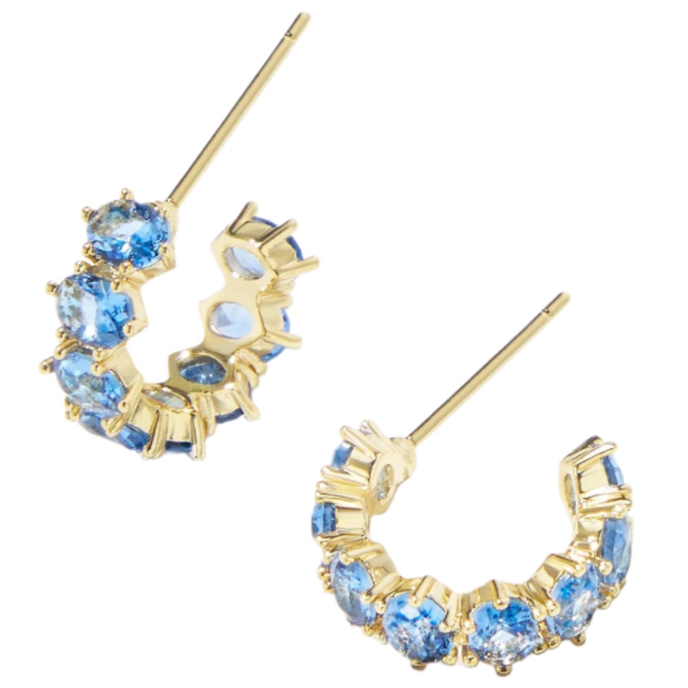 Kendra Scott Cailin Gold & Crystal "Huggie" Earrings