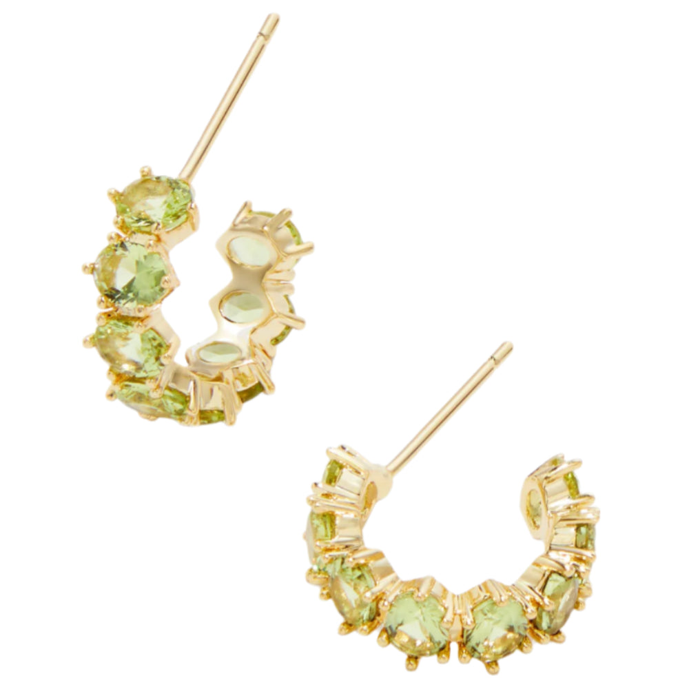 Kendra Scott Cailin Gold & Crystal "Huggie" Earrings