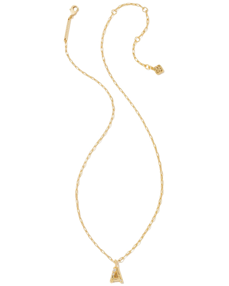 Kendra Scott Gold Crystal Letter Pendant Necklaces