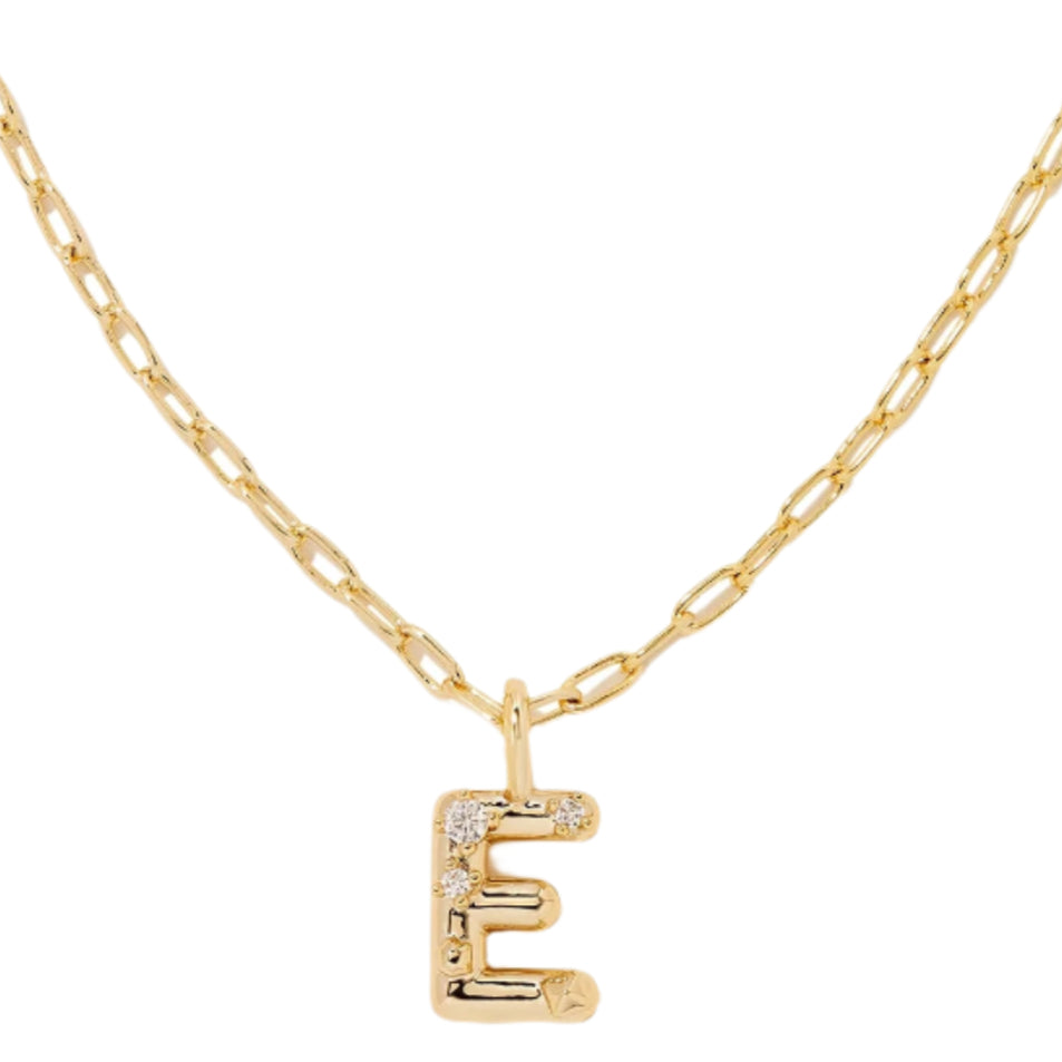 Kendra Scott Gold Crystal Letter Pendant Necklaces