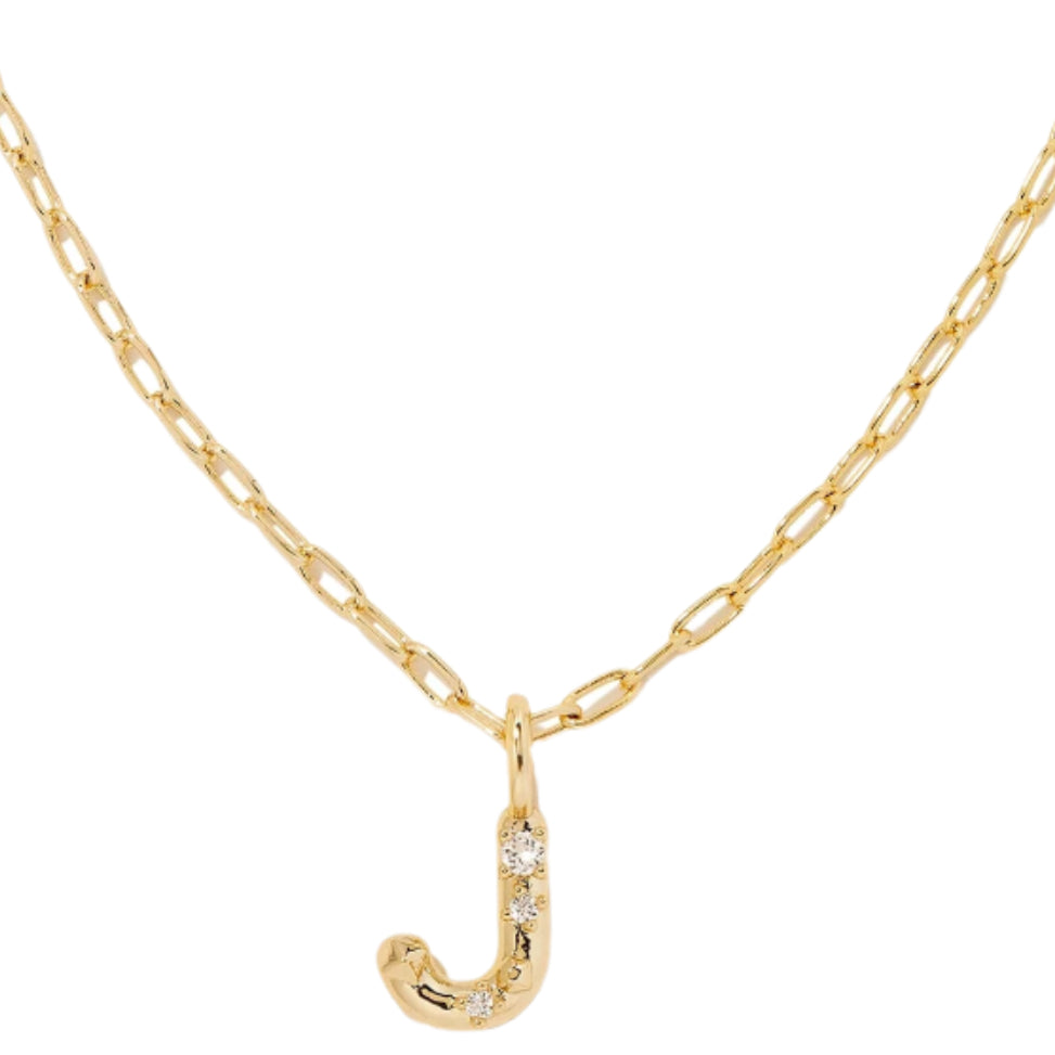 Kendra Scott Gold Crystal Letter Pendant Necklaces
