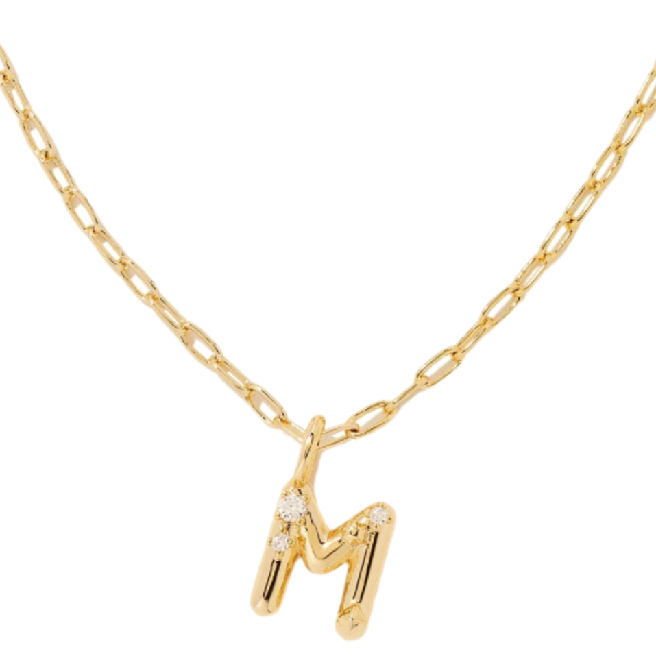 Kendra Scott Gold Crystal Letter Pendant Necklaces