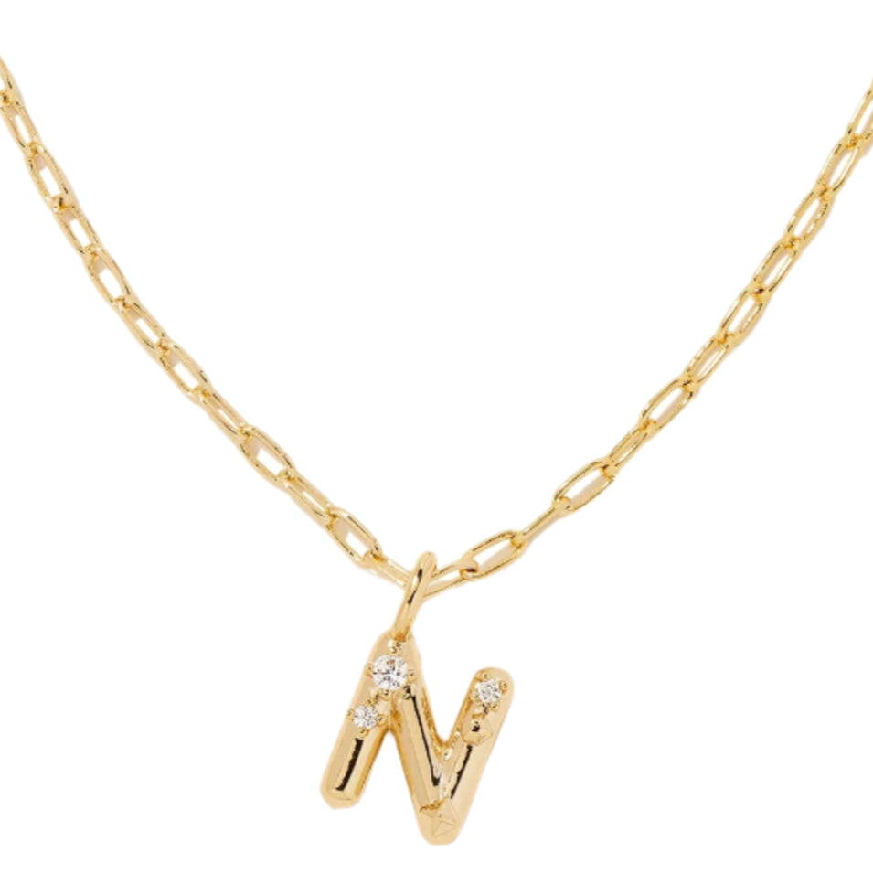 Kendra Scott Gold Crystal Letter Pendant Necklaces