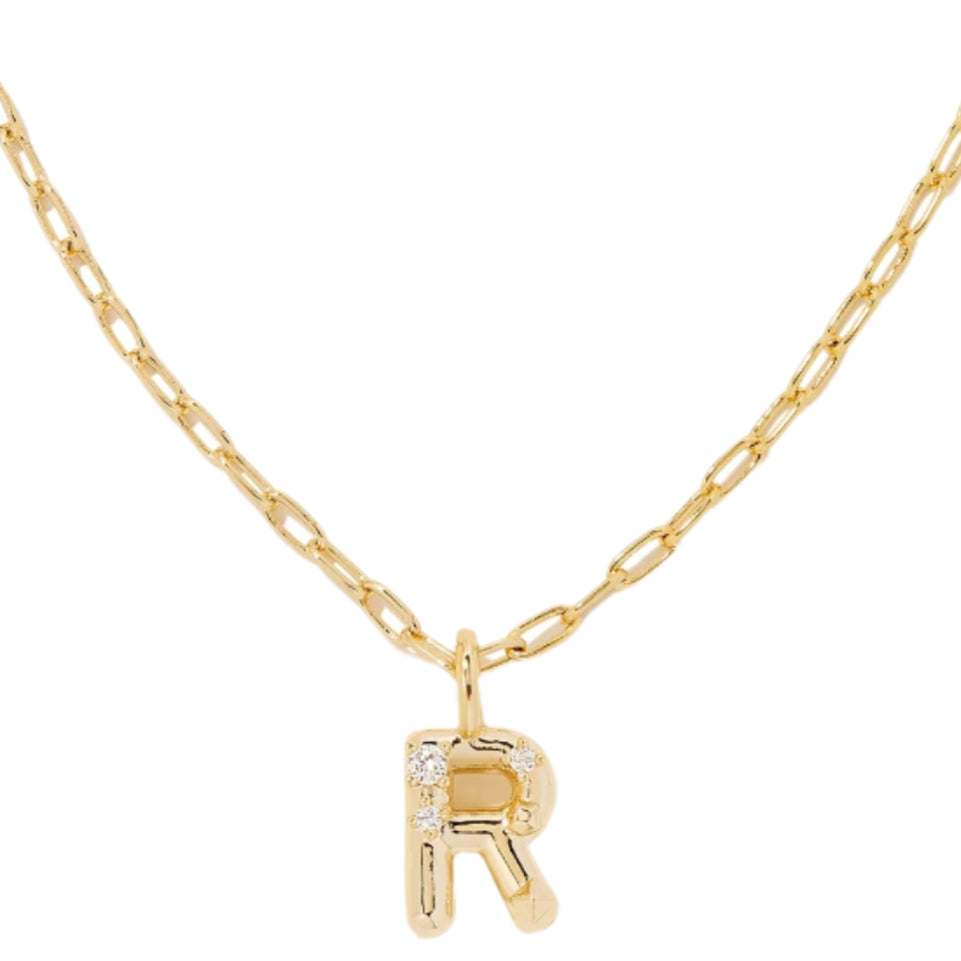 Kendra Scott Gold Crystal Letter Pendant Necklaces