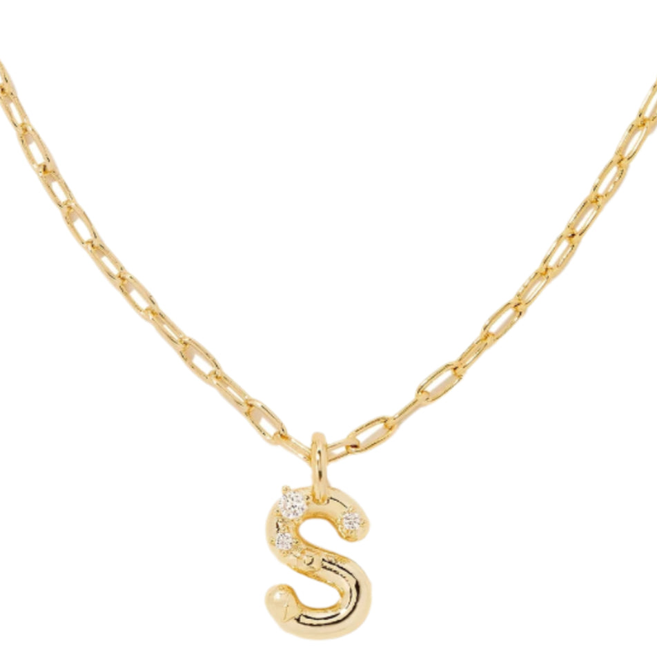 Kendra Scott Gold Crystal Letter Pendant Necklaces