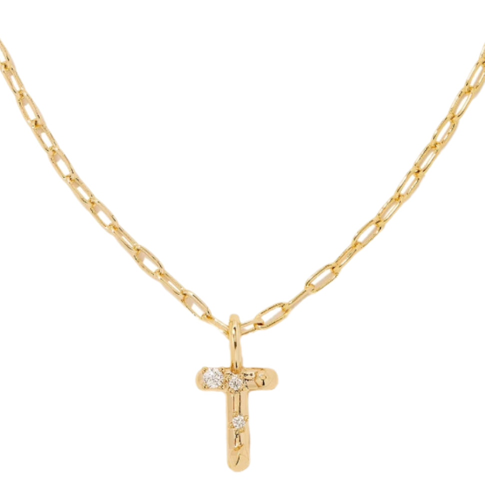 Kendra Scott Gold Crystal Letter Pendant Necklaces