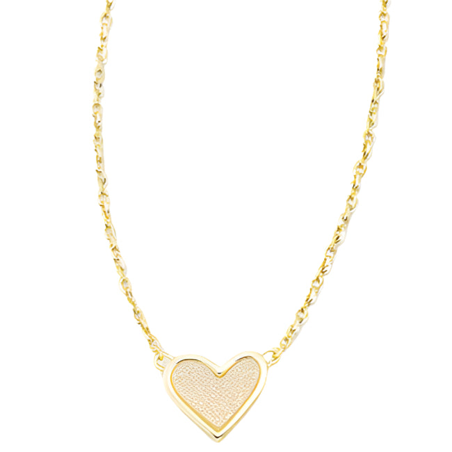 Kendra Scott Framed Ari Heart Gold Pendant Necklace