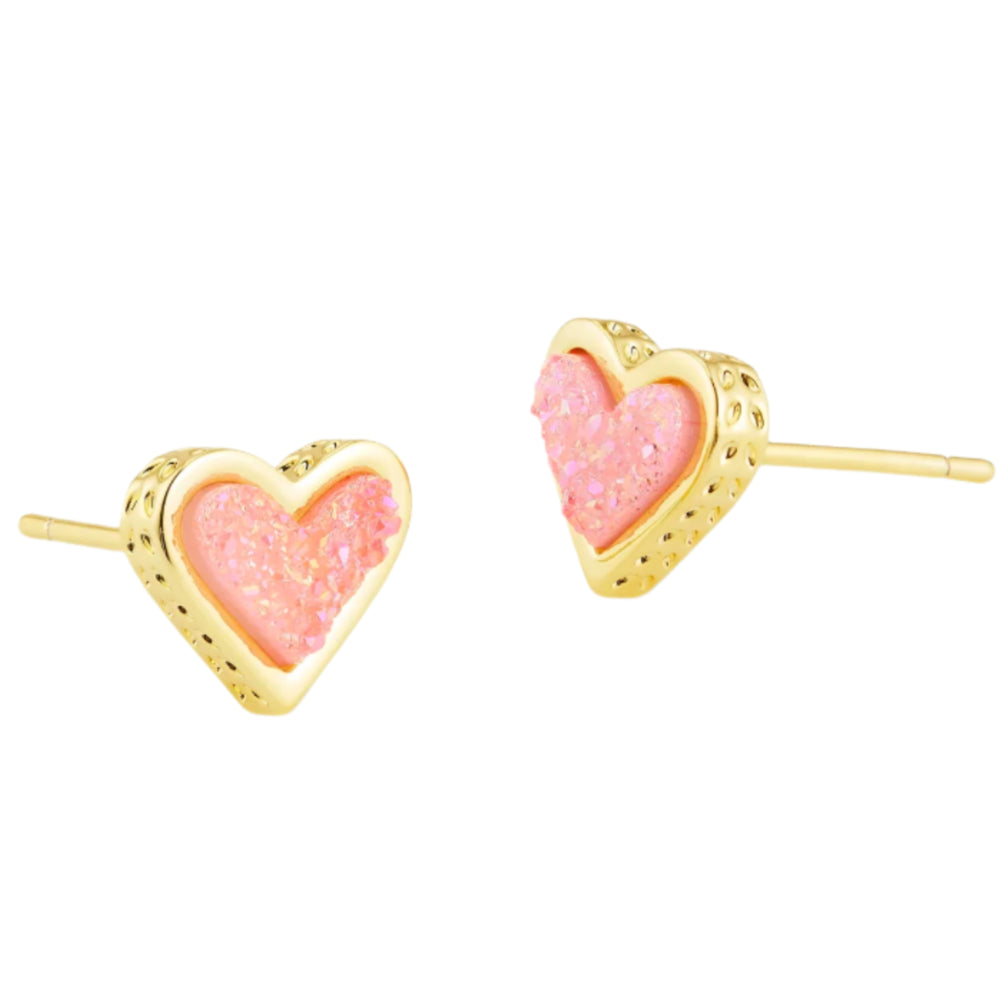 Kendra Scott Framed Ari Heart Gold Stud Earrings