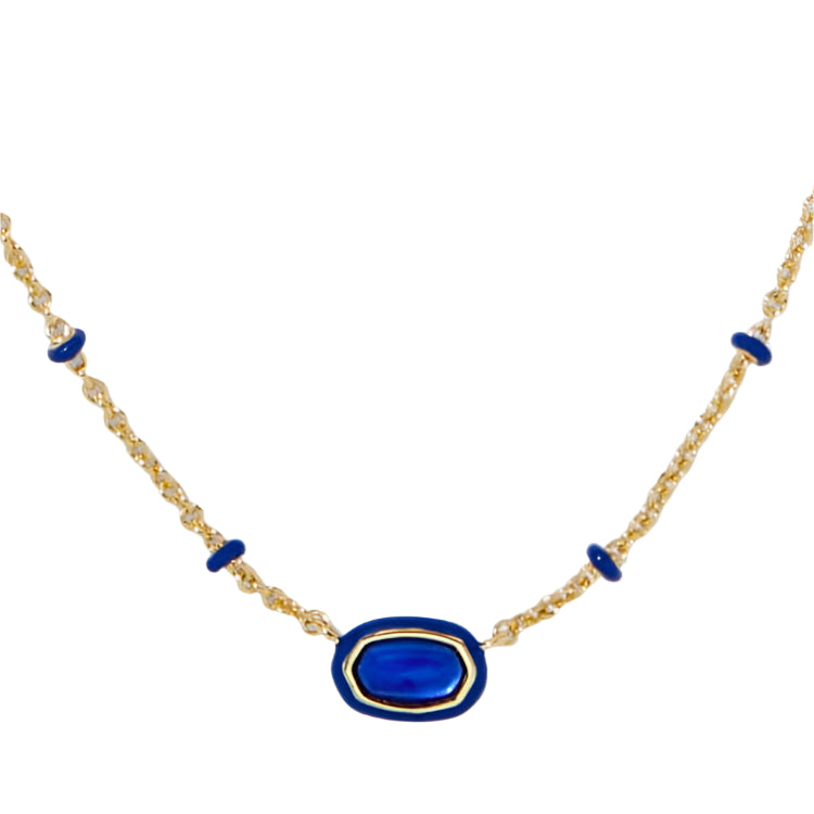 Kendra Scott Mini Elisa Gold Enameled Pendant Necklace