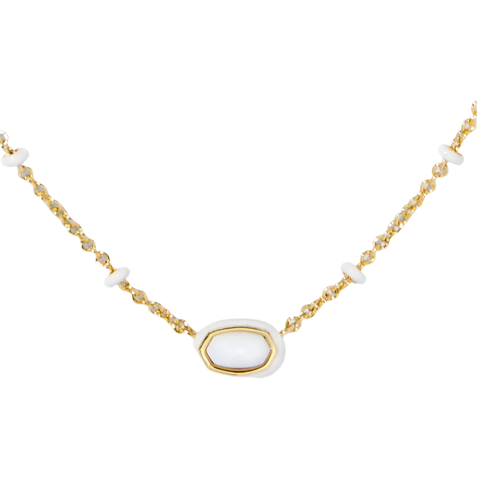 Kendra Scott Mini Elisa Gold Enameled Pendant Necklace