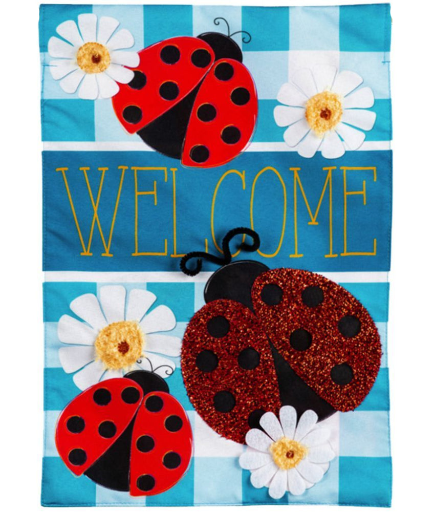 Evergreen "Welcome" Themed House Flags - 28" x 44"