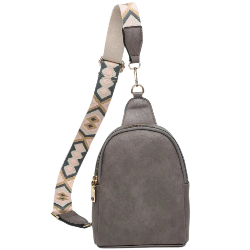 Jen & Co. Ellen Guitar Strap Vegan Leather Sling Bag