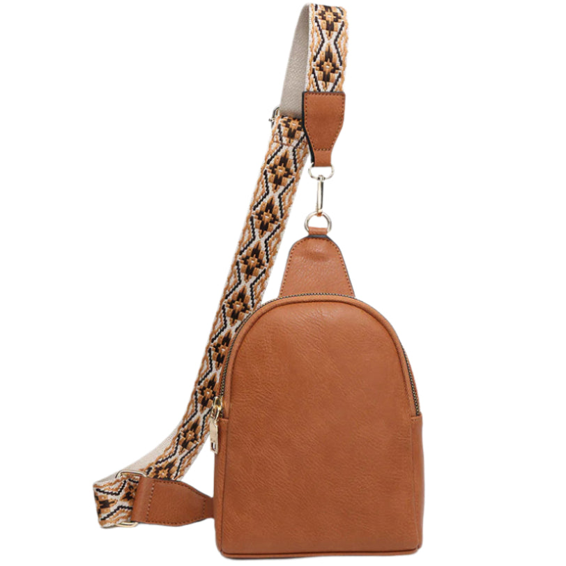 Jen & Co. Ellen Guitar Strap Vegan Leather Sling Bag