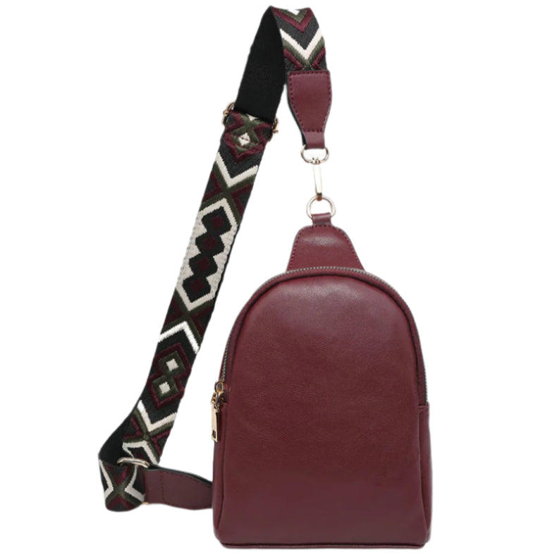 Jen & Co. Ellen Guitar Strap Vegan Leather Sling Bag