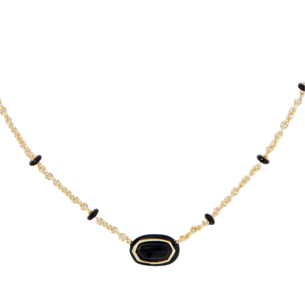 Kendra Scott Mini Elisa Gold Enameled Pendant Necklace