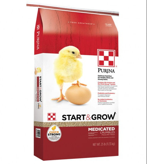 Purina Start & Grow Complete Chick Feed Crumbles - 5, 15, & 50 lb.