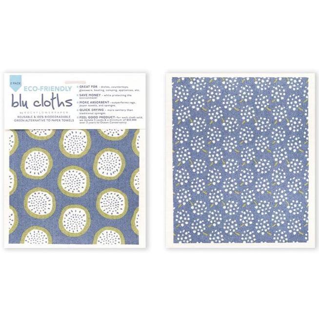RockFlowerPaper Blu Cloth Biodegradable Sponges - 2 pc.