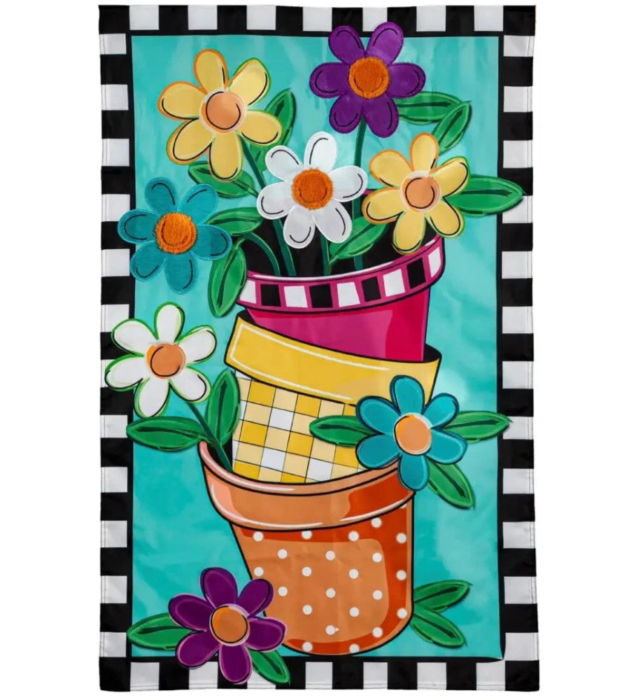 Evergreen Floral Themed House Flags - 28" x 44"