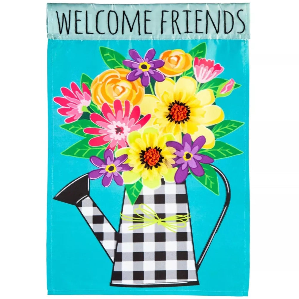 Evergreen "Welcome" Themed House Flags - 28" x 44"